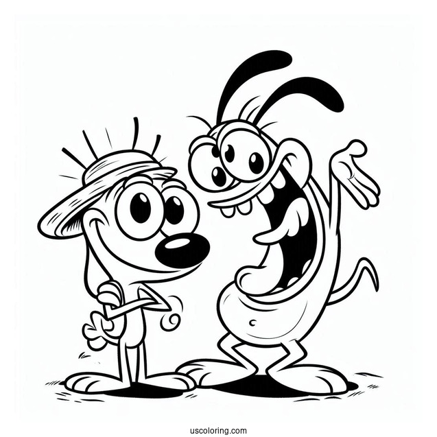 Nickelodeon Coloring Page Of Ren And Stimpy Show