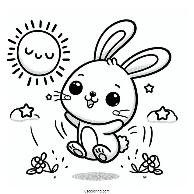 Sunny Bunnies Coloring Page Of Easy Big Boo Jumping For Preschoolers