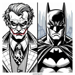 Batman Vs Joker Coloring Page