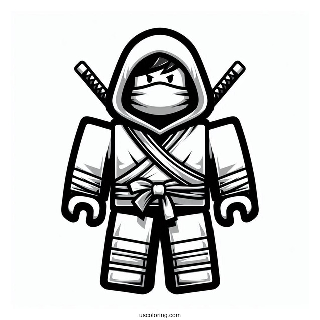Roblox Ninja Skin Coloring Page