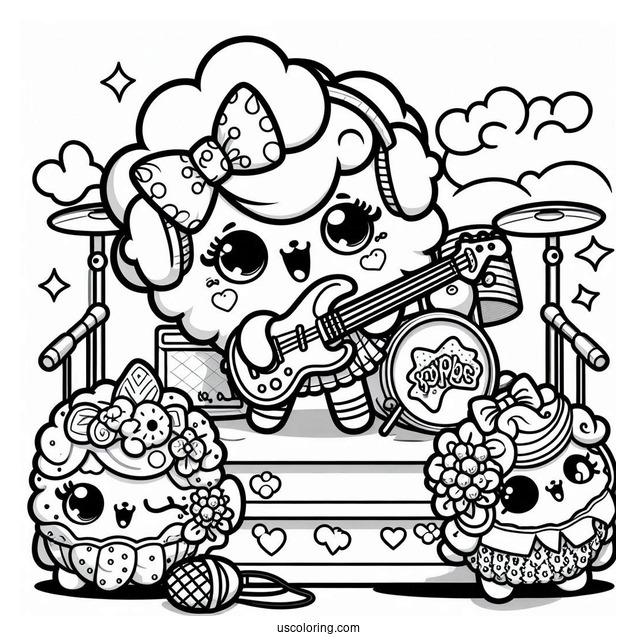 Rockin_ Broc Shopkins On Stage Coloring In