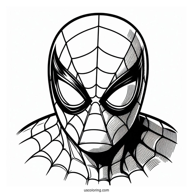 Simple Spider-Man Face To Color