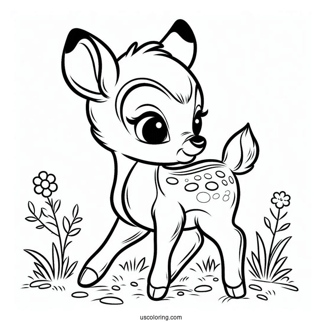 Cute Bambi Learning To Walk