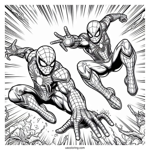 Spider-Man Vs Iron Man Coloring Page