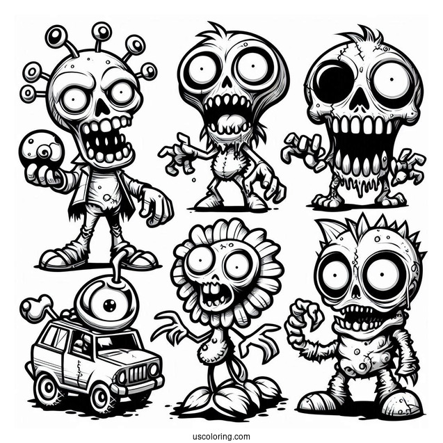 Evil Zombies To Color