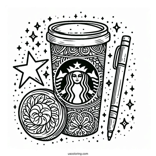 Starbucks Coloring Page Of Logo
