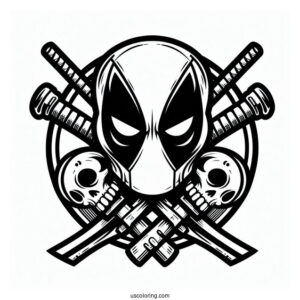 Deadpool Logo Coloring Page