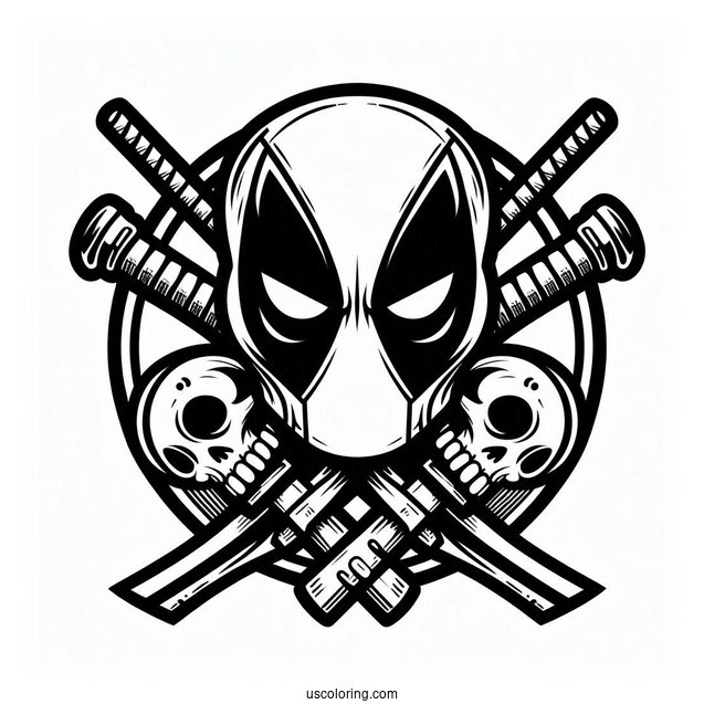 Deadpool Logo Coloring Page