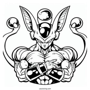 Dragon Ball Z Coloring Page Of Beerus God of Destruction