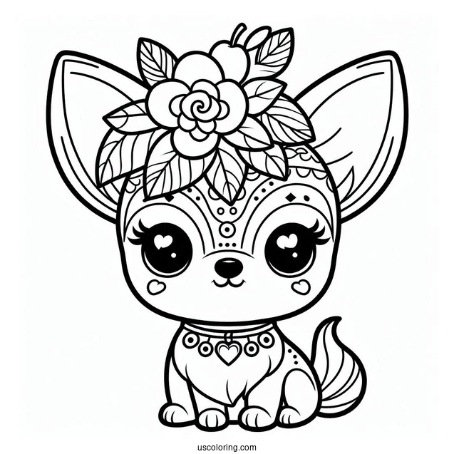 Simple Apple Head Chihuahua Coloring Page