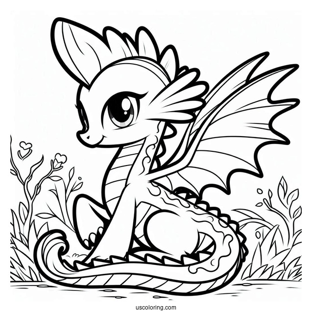 Spike the Dragon to Color for Kids