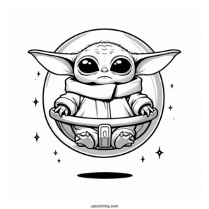 Super Cute Baby Yoda In Hovering Pod