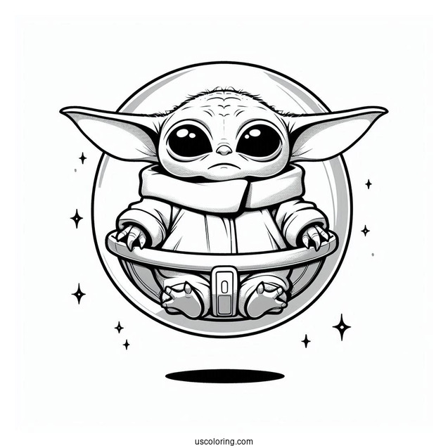 Super Cute Baby Yoda In Hovering Pod