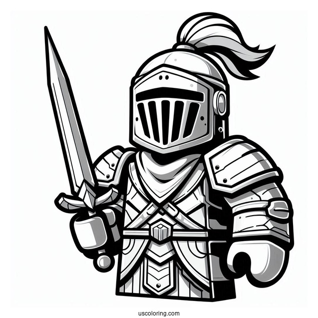 Roblox Knight Skin Coloring Page