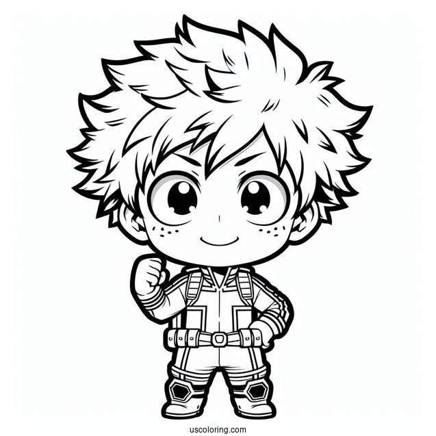 My Hero Academia Coloring Page Of Chibi Mirio Togata For Preschoolers