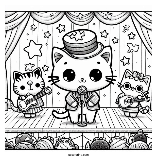 Pete The Cat At a School Talent Show