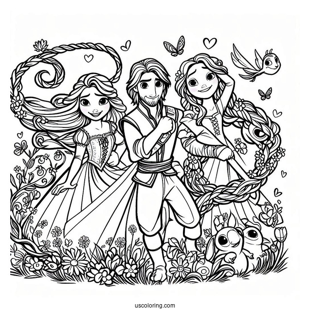 Characters From Tangled Movie To Color