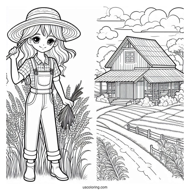 Farmer Coloring Page