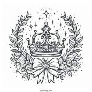 Belle Crown Coloring Page