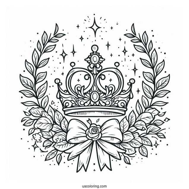 Belle Crown Coloring Page