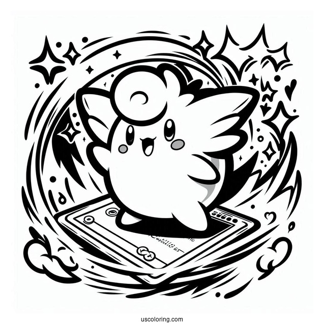 Chansey Scrunch Pokemon Card Coloring Page