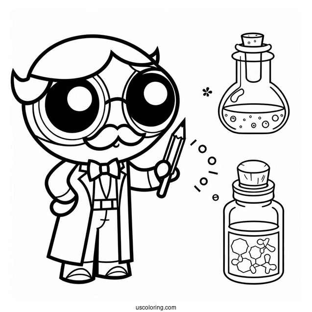 Coloring Page Of Professor Utonium