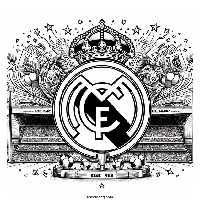 Real Madrid CF Football Club To Color