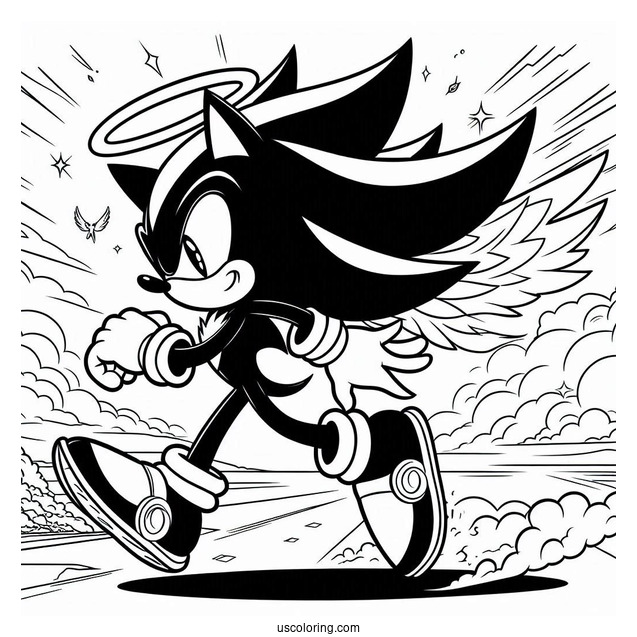 Shadow Coloring Page Running In Angel Island