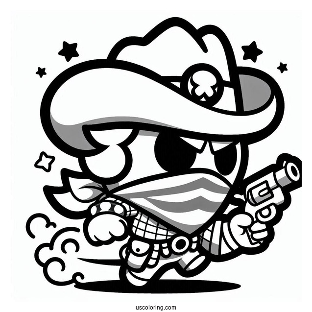 Brawl Stars Coloring Page Of Colt With Other Brawlers