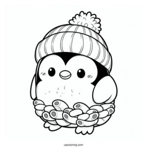 Macaroni Penguin Coloring Sheet Page
