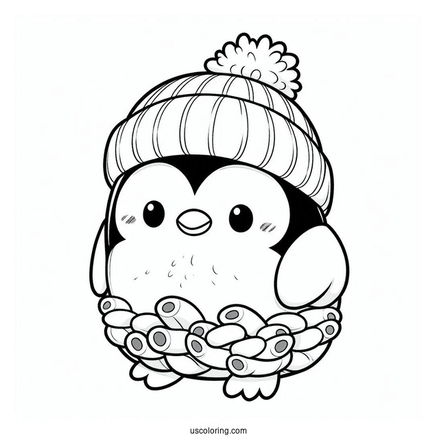 Macaroni Penguin Coloring Sheet Page