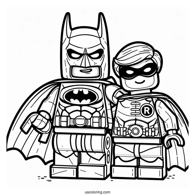 Lego Batman And Lego Robin Coloring