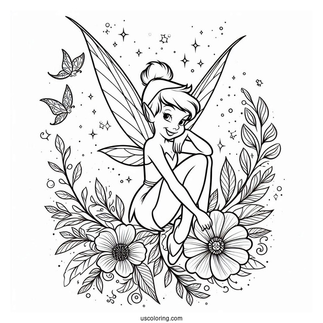 Tinker Bell Coloring In For Kids