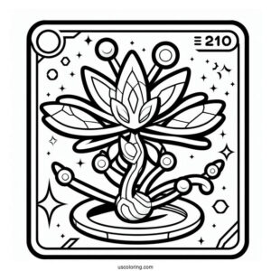Zygarde EX Cell Formation Pokemon Card Coloring Sheet