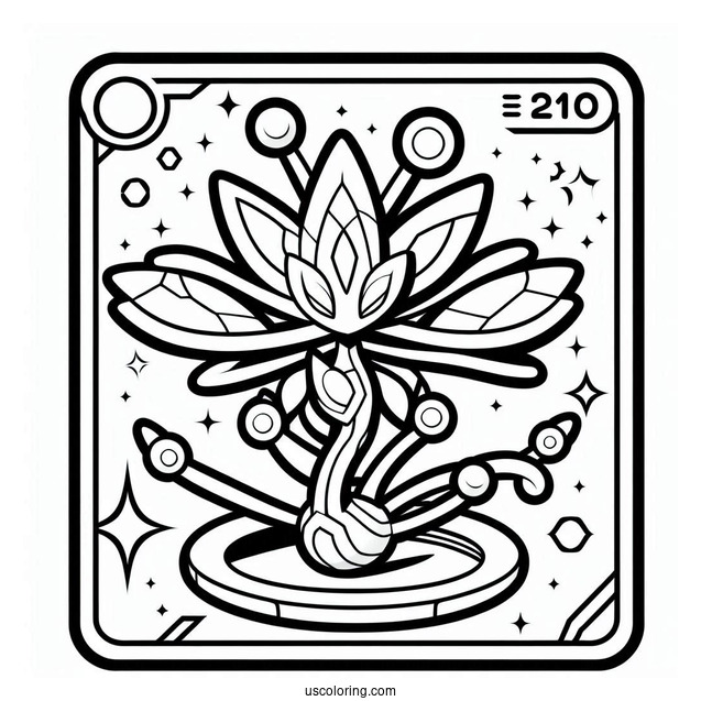 Zygarde EX Cell Formation Pokemon Card Coloring Sheet
