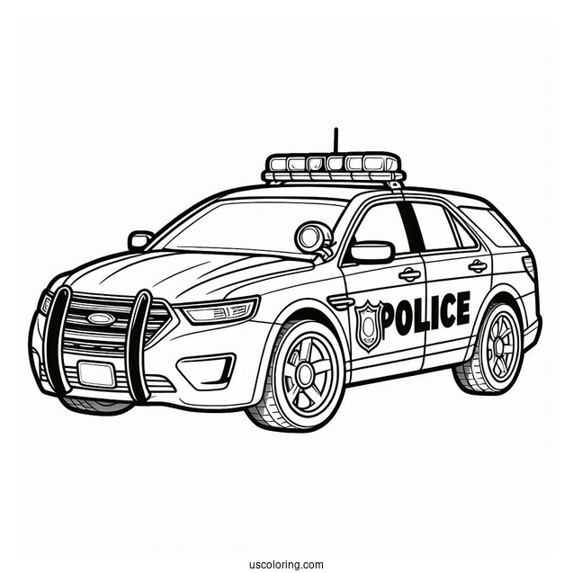 Coloring Sheet Of Police Car