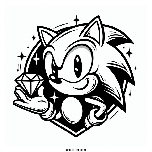 Metal Sonic Holding Diamond To Color