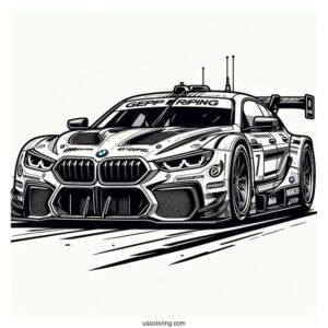 BMW Coloring Page Hybrid V8 GTP Racing