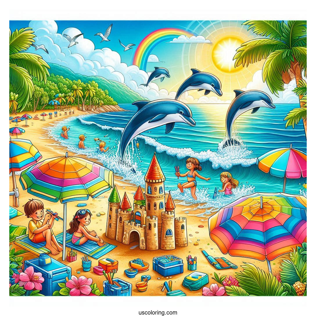 summer coloring pages featured image