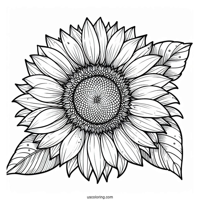 Sunflower To Color
