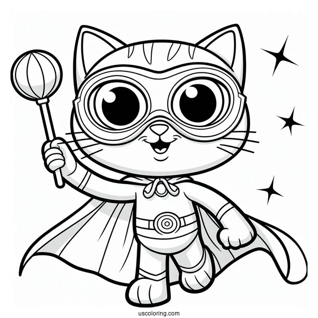 Superhero Pete The Cat Coloring Sheet For Kids