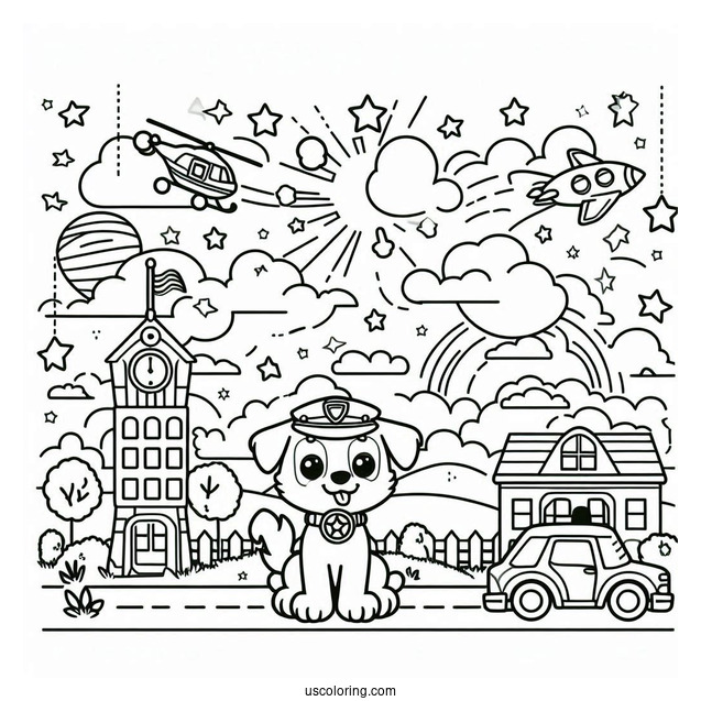 Simple Coloring Sheet Of Sky From Paw Patrol