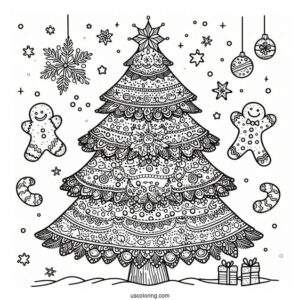 Christmas Tree With Gingerbread Men