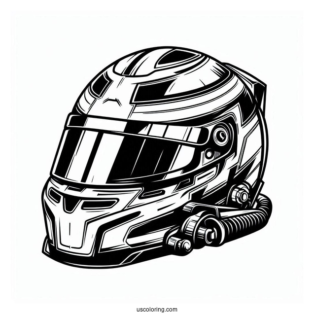 F1 Coloring Page Of HJC RPHA 1N Helmet