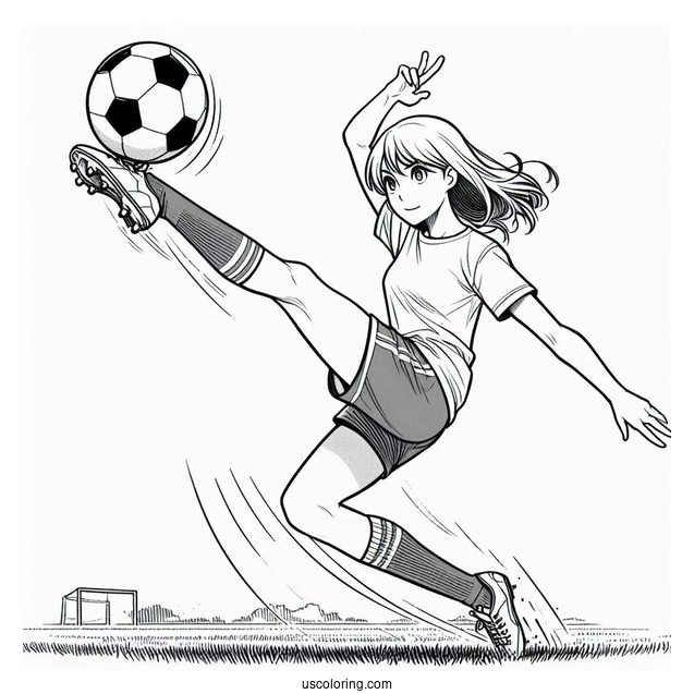 Soccer Player Doing Trick Shots