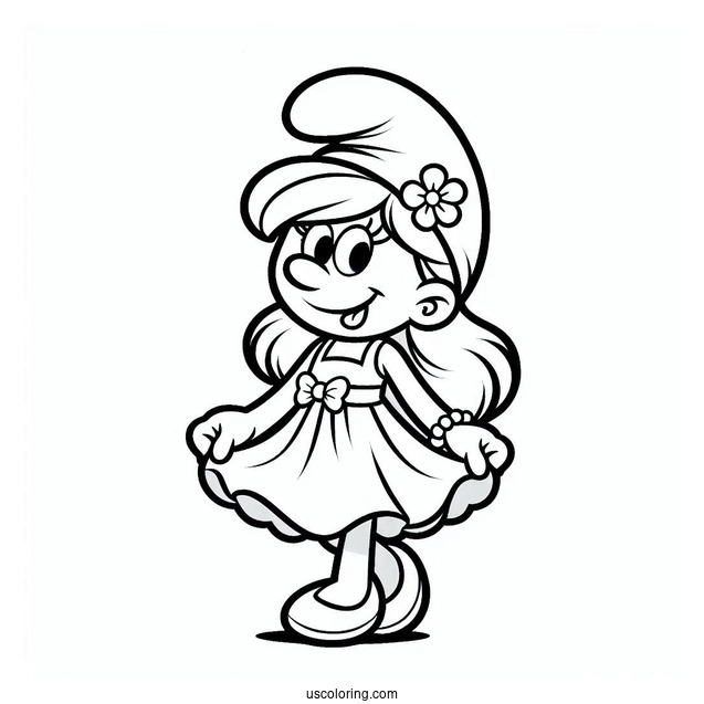 Smurfette In Pretty Dress