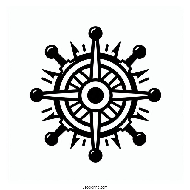 Easy One Piece Coloring Page Of Logo