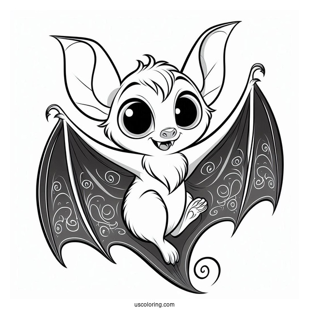 Bat Coloring Page Of Hotel Transylvania Bartok Outline