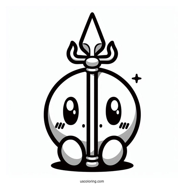 Kawaii Spear Shy Guy Coloring Page For Preschoolers