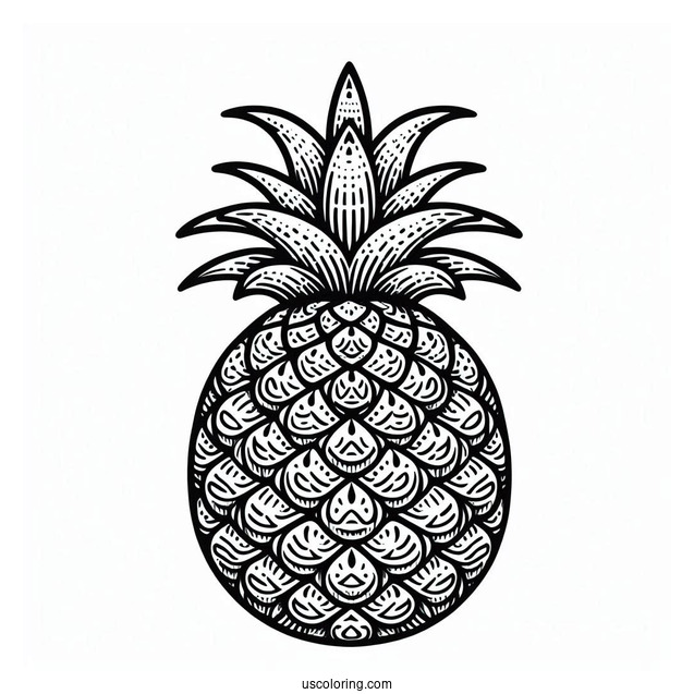 Sliced Pineapple Coloring Picture